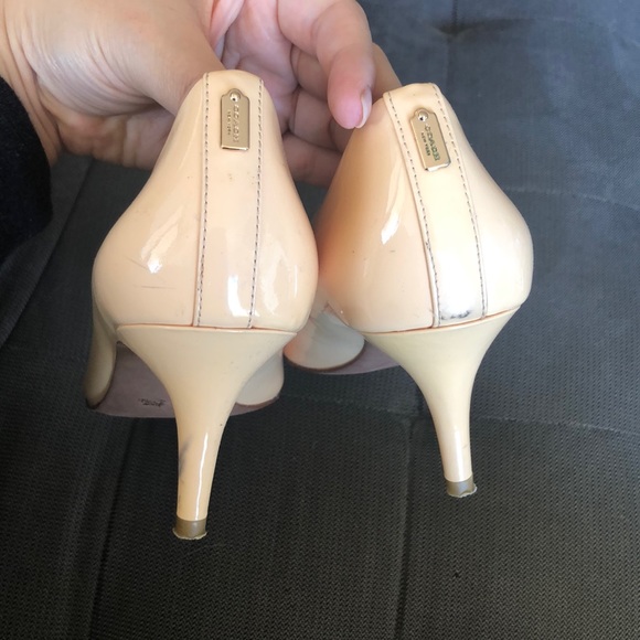 Coach Nude Patent Leather Heels - Picture 3 of 8